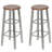 Tabourets de bar en MDF argent et brun