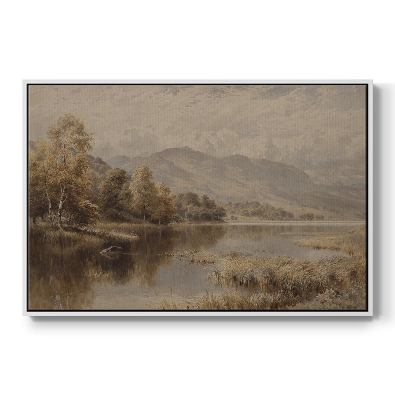 Paysage rétro - DCIL - Toile tendue avec châssis, Toile encadrée flottée blanche, 41" H x 27" W