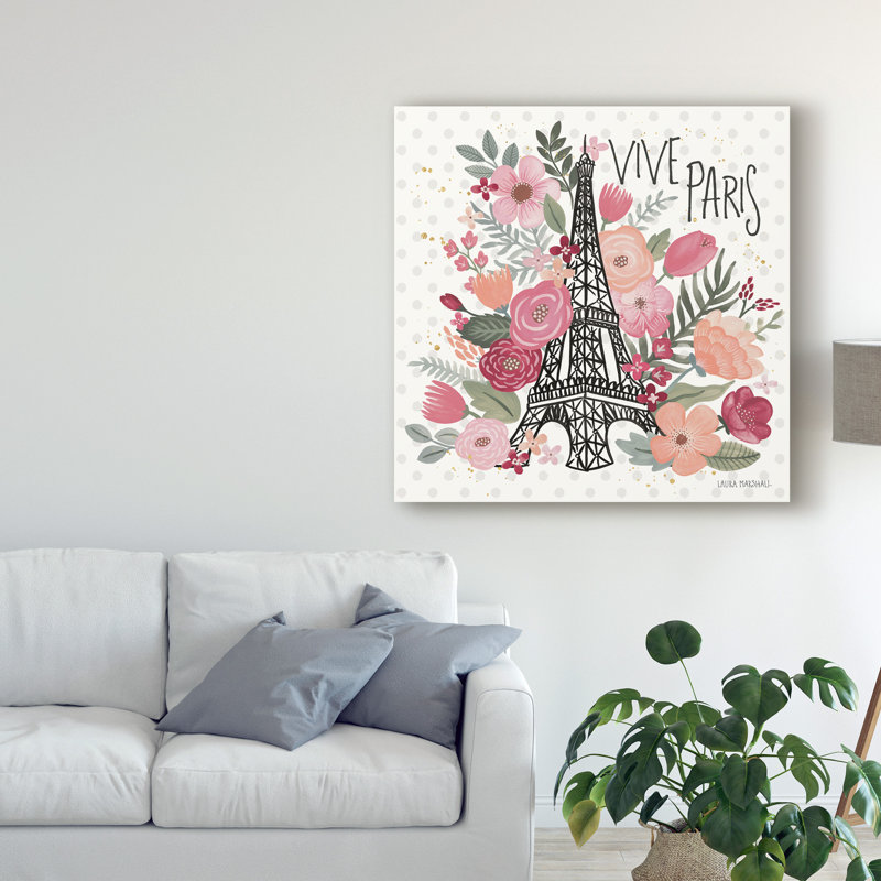"paris is" , art textuel sur toile tendue iii ", H 35 po x l 35 po x P 2 po