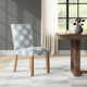 Clary Cotton Upholstered Parsons Chair in Beige/Brown