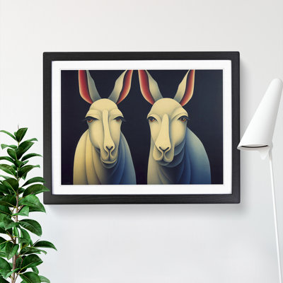 Symmetrical Donkeys - Single Picture Frame Print