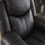 Fauteuil inclinable manuel avec massage et chaleur, siège rembourré large, poche latérale, contrôleur câblé pour le salon - polyuréthane noir