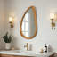 Miroir mural en bois