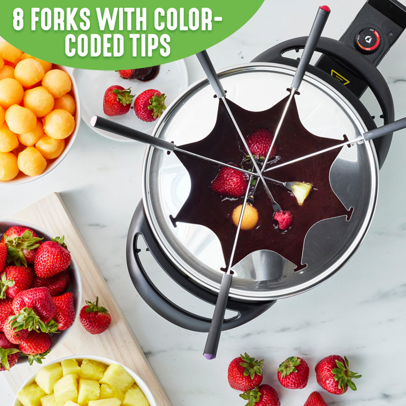 GreenLife Electric Fondue Pot, Turquoise