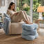 Repose-pieds rembourré moelleux en chenille Alex-132146227