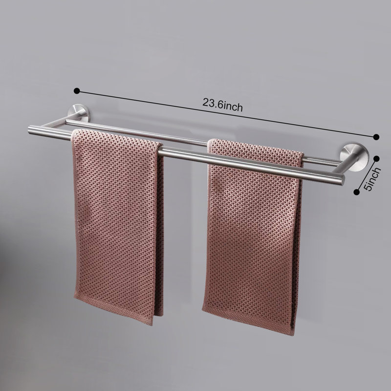 23.6 " Wall Towel Bar, Brushed Nickel