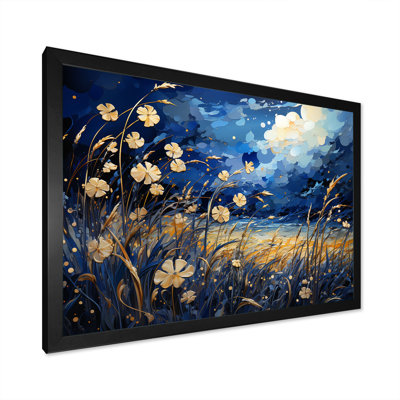 Navy Blue Poppies Field