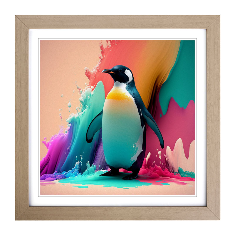 Penguin Colour Field - Framed Print