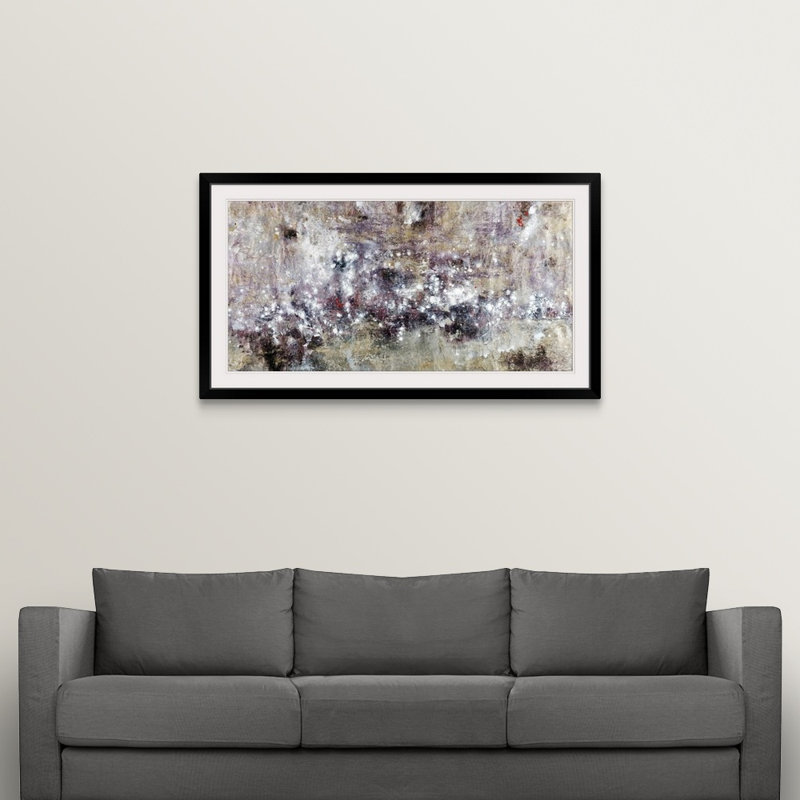 «Sommet Lavender Tide», reproduction, Cadre noir, H 32 po x l 56 po x P 1 po