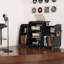 Ensemble de support pour tourne-disque avec rangement pour chambre à coucher, salon, bureau, table tournante avec rangement ouvert, support audio-195620266