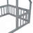 House-Shaped Floor Bed with Fence, Guardrails-834386819-834386817