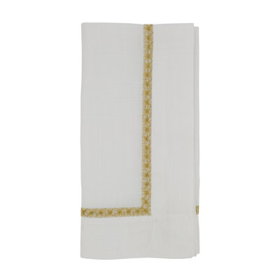 Mayer Collection Polyester Embroidered Square Napkin