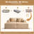 Boneless 74.8" Compression-Packed 2-Piece Modular Corduroy Sectional Sofa, No Assembly Required-1450243640