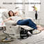 Fauteuil inclinable électrique berçant inclinable chauffant à massage électrique avec porte-gobelets et port USB Type C (gris beige)-1529995288
