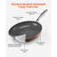 Ensemble de poêles à frire en aluminium 3 pièces 8 10 12 po pré-assaisonné gris