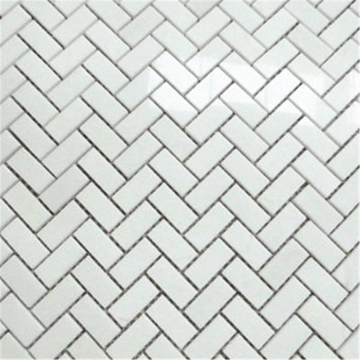 Thassos White Marble 11 in. x 11 in. Polished Marble Tile