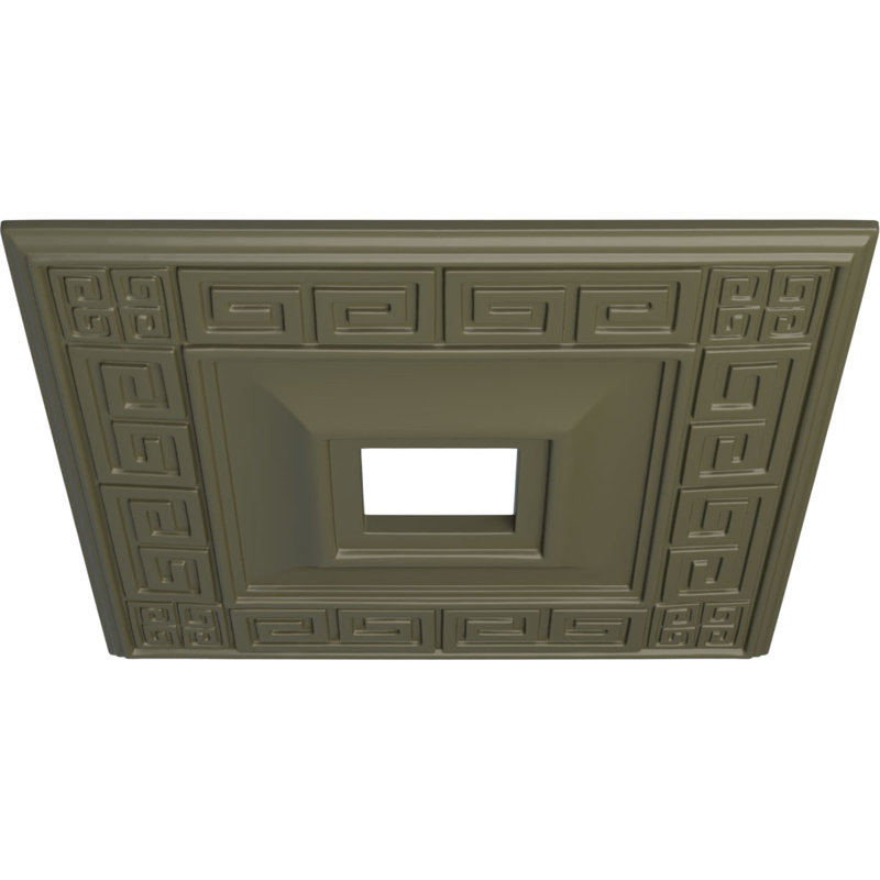 Médaillon de plafond H 18 po x l 18 po x P 3,5 po Eris, Tortue peinte