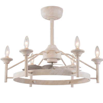 Hodaya 27" W Remote Control Ceiling Fan
