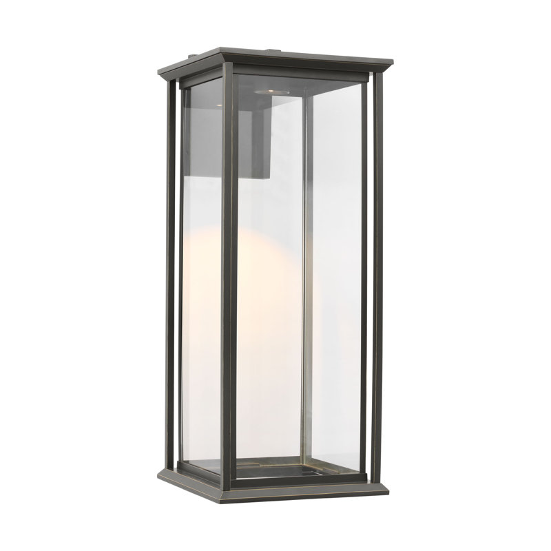 Très grande lanterne Audley de Génération Éclairage , Transparent, Noir texturé