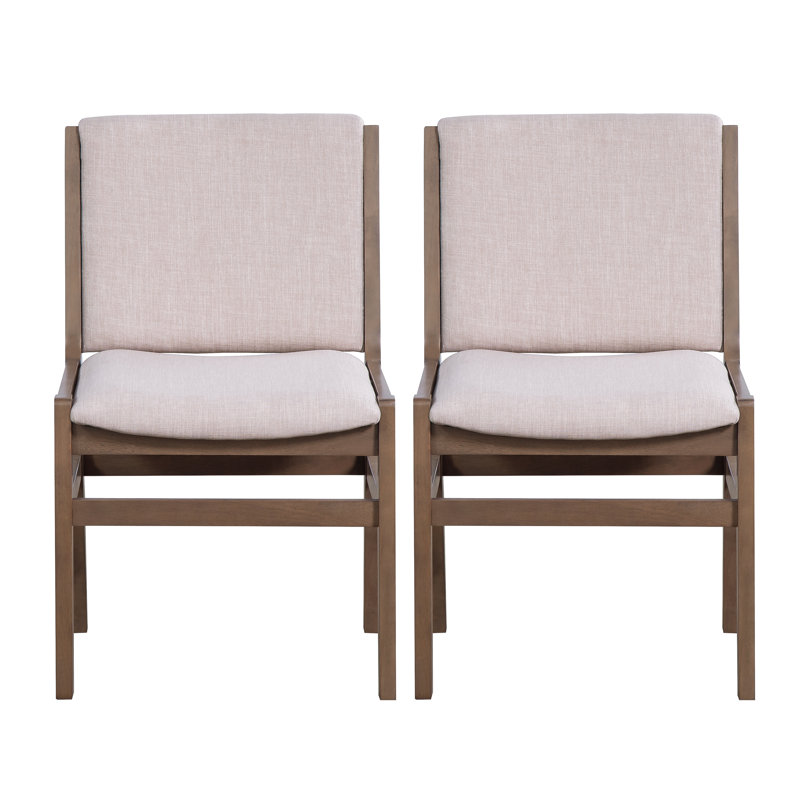 Chaise d'appoint Sisemore, Noyer, Beige, Ensemble de 2