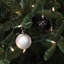 50pc Black/Silver Plastic Christmas Ball Ornaments