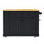 Îlot de cuisine 48 po avec rallonge, prise de courant, support de rangement interne et 5 supports latéraux ouverts (tabourets non inclus)-2076017697