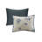 King Comforter - Blue 100% Cotton Accent Print Adorned 7 Piece For With