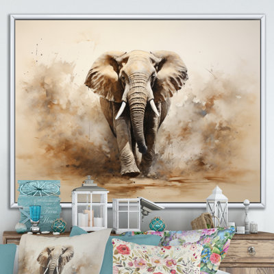 Minimalisme éléphant grâce I - reproduction sur toile