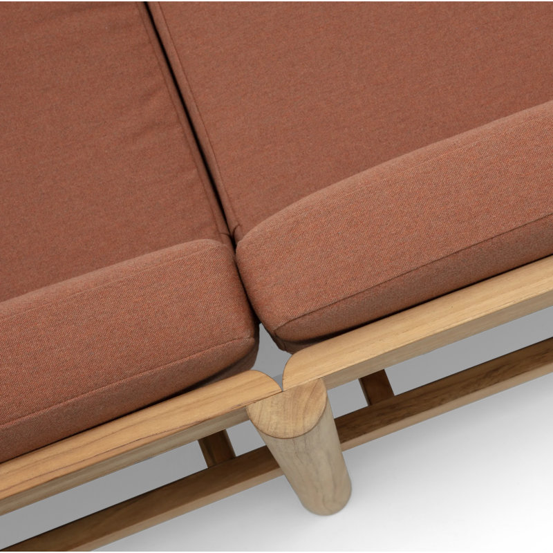 Haven Outdoor 3 - Seat Patio Sofa, Sunbrella Rust