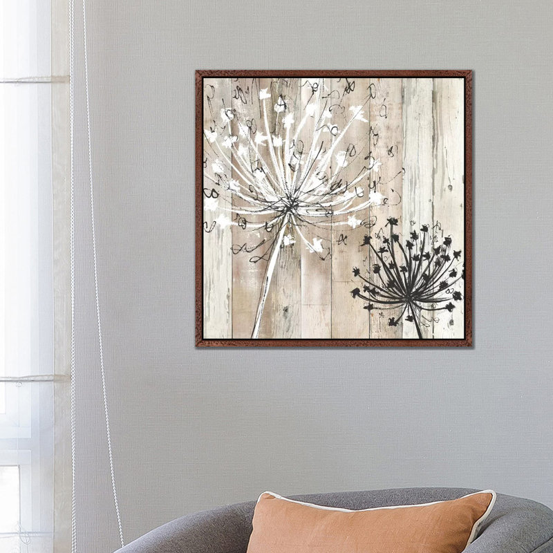 Farmhouse Fluff by Katrina Craven - Painting on Canvas, 66.04 cm H x 66.04 cm W, Classic Brown Wood Framed Canvas