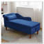Chaise longue en velours avec rangement, coussin et garniture cloutée-1090968673
