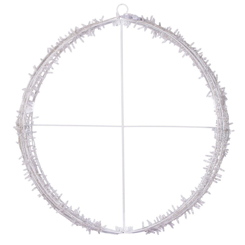Canora Grey 180Lt x 20" Folding White Metal Sphere with 180 RGB-Pure White Low Voltage LED Lights, 15", Pure White, 100