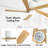48" 5 Solid Wood Blades Indoor Ceiling Fan With Light Kit And Remote-458786181-437134178
