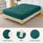 Diamond-patterned ultrasonic waterproof quilted fitted sheet, green, Twin size-119666448-123492189