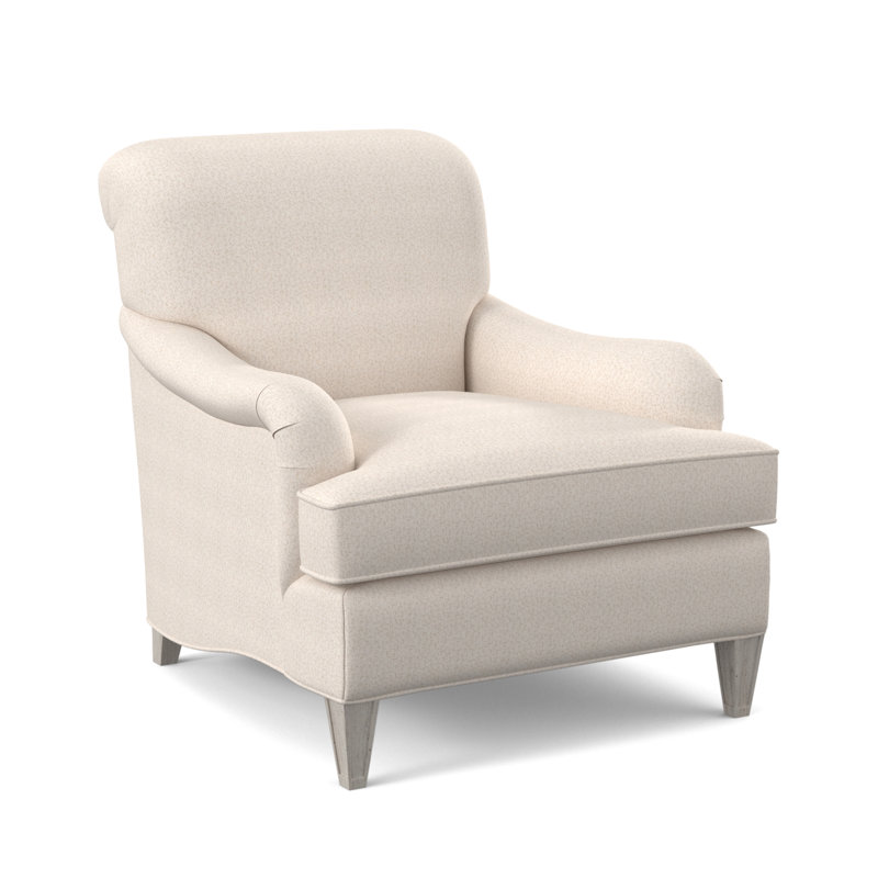 Bristol Upholstered Armchair, Margaret Lagoon, Bisque