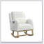 Fauteuil à bascule de salon moderne à dossier haut avec coussin lombaire-829981552
