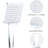 High Shower Faucet - 6 Spray Settings, Lightweight, Square Easy Installing Handheld Patterns, Optimize Force, Include Arm