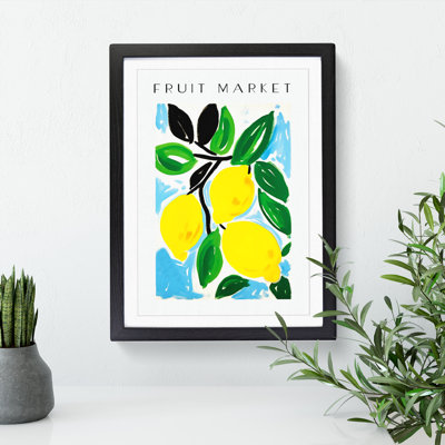 Fruit Market Exhibition Lemon Vol.2 - Framed Print