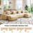 Boneless 6-Seat Modular L Shape Velvet Sectional Boneless Sofa, No Assembly Required with French Edge Piping-52453231