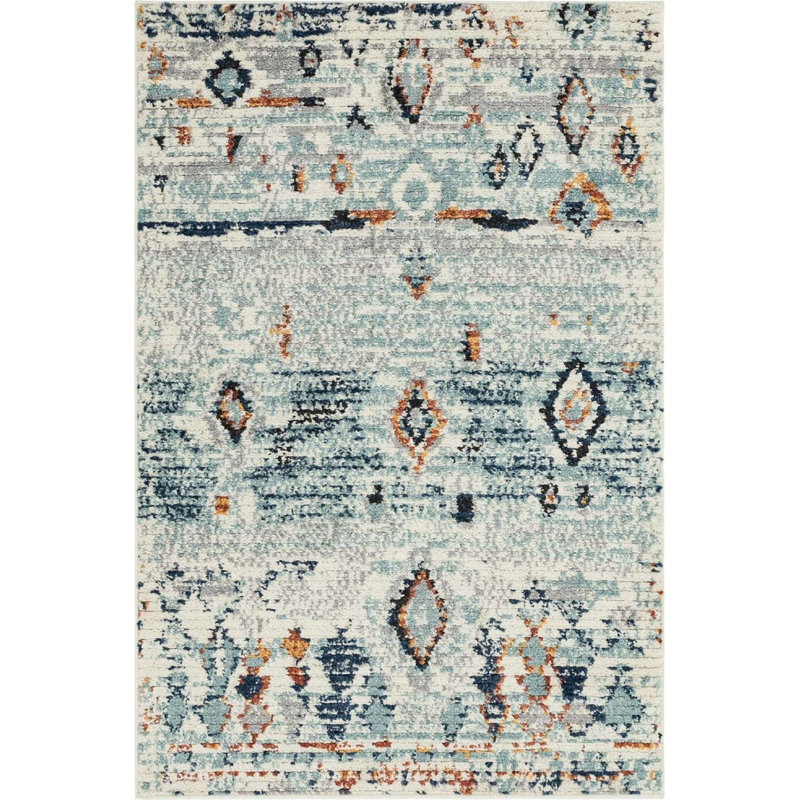 Victorville Abstract Indoor Rug, Rectangle 4' x 6'