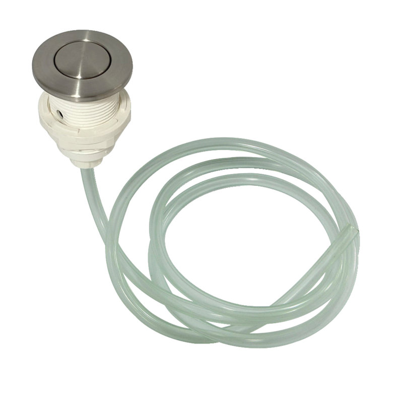 Brushed Nickel Garbage Disposal Air Switch Button