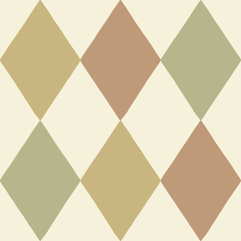 Rouleau de papier peint L 33 pi x l 20,9 po Johnea Diamond, Moutarde