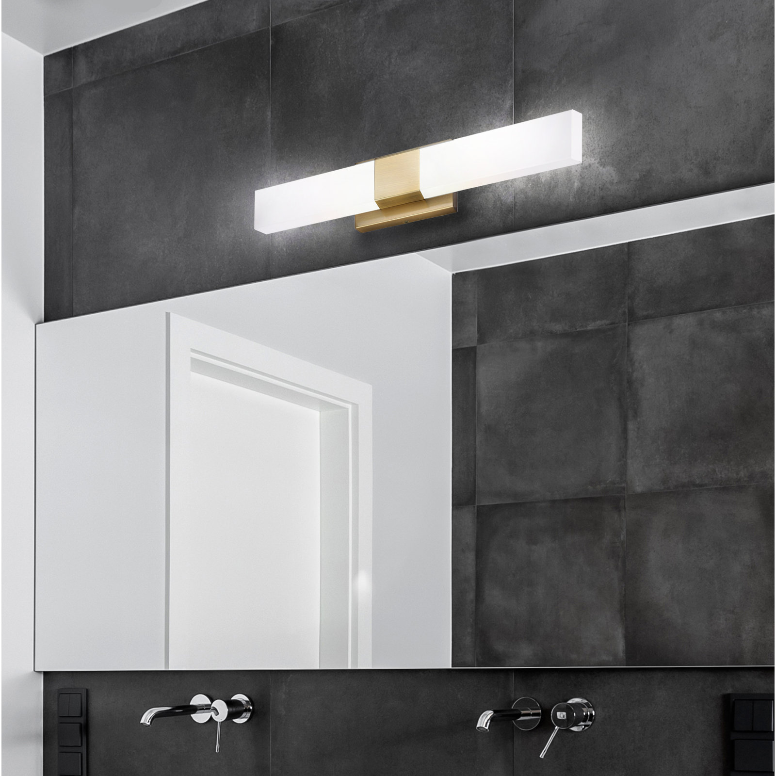 Rosamond 2-Light Bath Bar, Gold