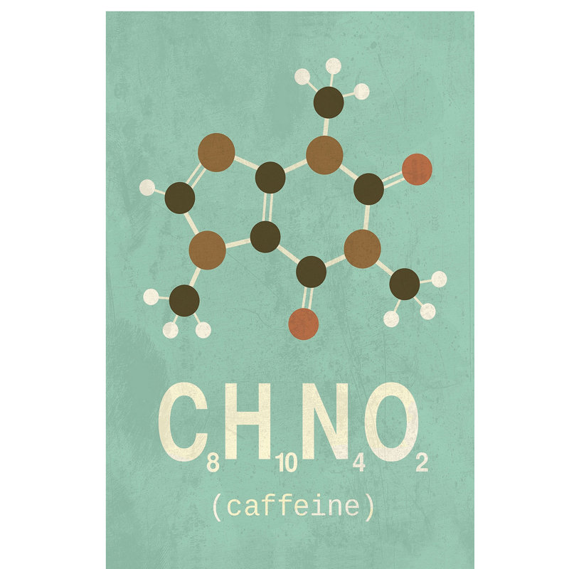 Caffeine by TypeLike - Wrapped Canvas Print, 66.04 cm H x 45.72 cm W x 3.175 cm D