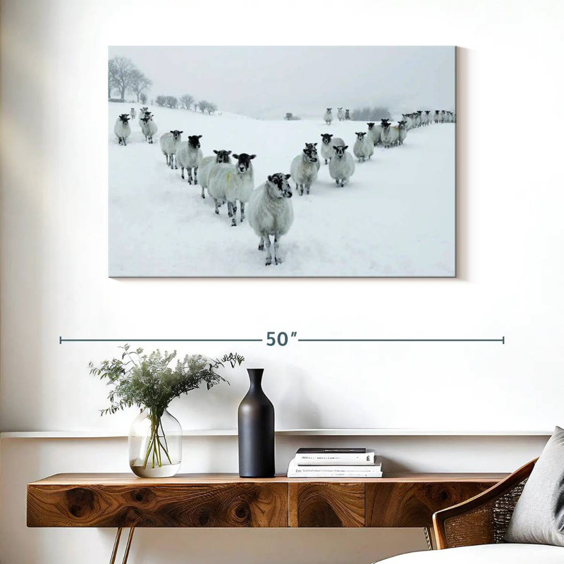 Brampt Winter Sheep, 26" H x 39" W