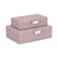 Ensemble de 2 boîtes de rangement avec poignées argentées Vyrna Doily-719550199