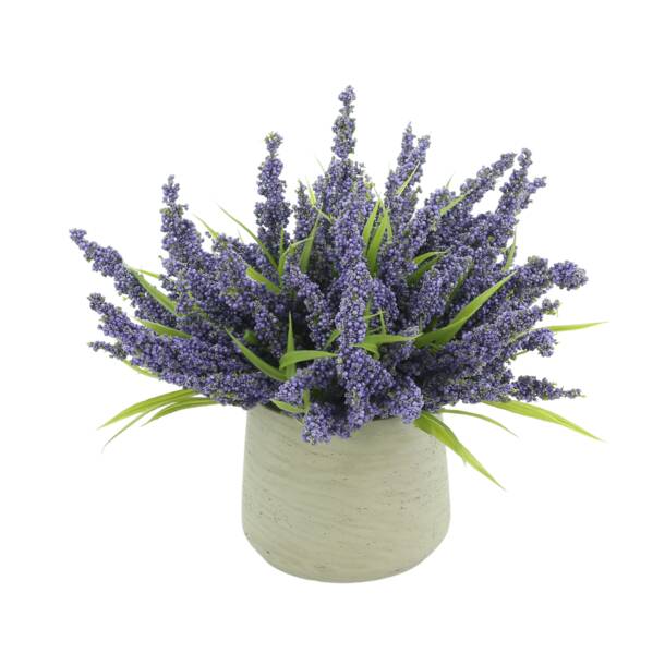 One Allium Way® Silk Lavender Arrangement in Pot & Reviews | Wayfair