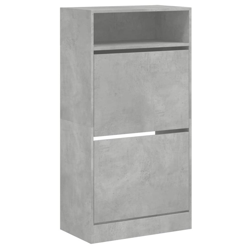 6 Pair Shoe Storage Cabinet, Concrete Grey