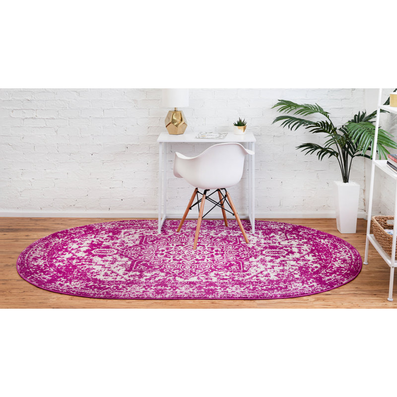 Annalotta Oriental Indoor Rug, Oval 5'3" x 8'