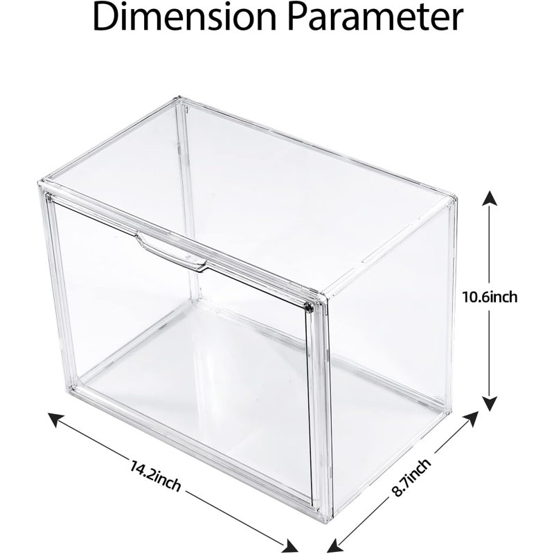 Rangement de sac à main transparent 14,2 po x 9,1 po x 10,6 po (paquet de 3)